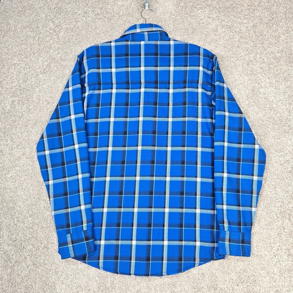 Burton Flannel Shirt Mens Small Havoc Blue Plaid Snowboarding Outdoors EUC - Picture 2 of 7